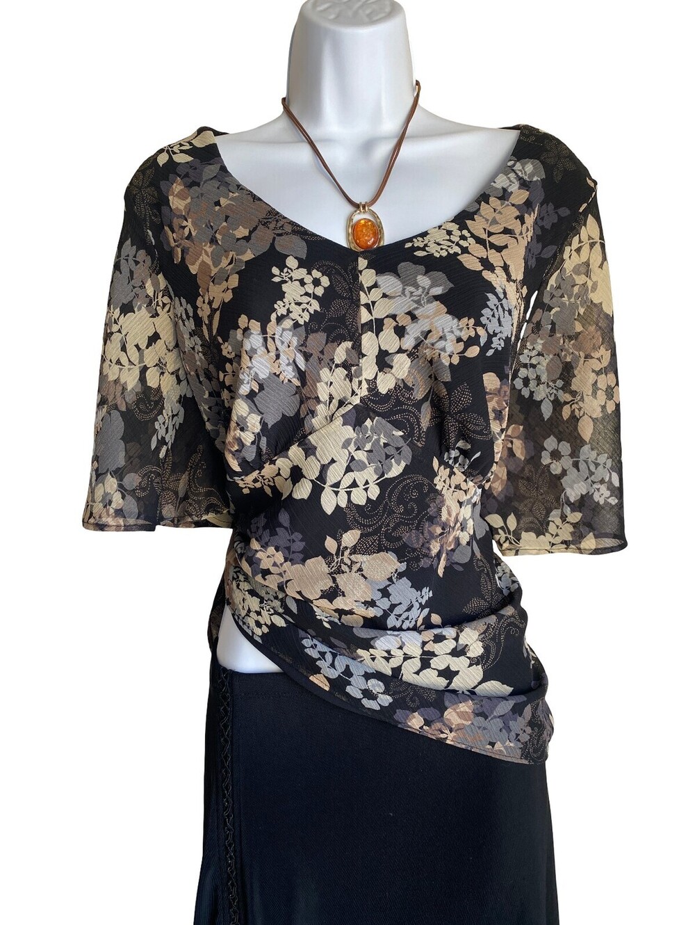 VTG Covington Plus 16 Floral Tunic Blouse Boho Cottagecore Fairycore